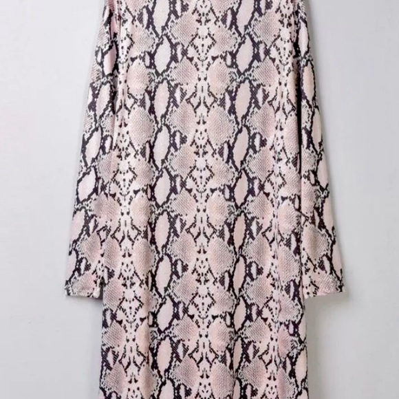 New.! Open Kimono XL Snake Skin Print Pink Black - Picture 3 of 8